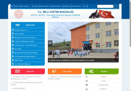 Uran Şehit Piyade Er Bayram KARDAŞ İlkokulu - BİTLİS / MUTKİ