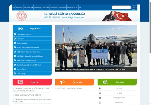 Yatılı Bölge Ortaokulu - BİTLİS / MUTKİ