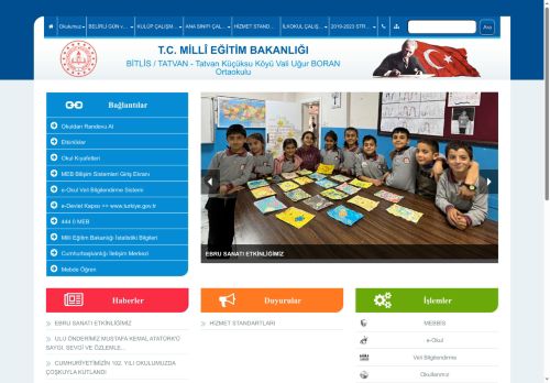 Tatvan Küçüksu Köyü Vali Uğur BORAN Ortaokulu - BİTLİS / TATVAN