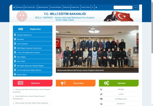 Ankara Altındağ Belediyesi Kız Anadolu İmam Hatip Lisesi - BOLU / MERKEZ