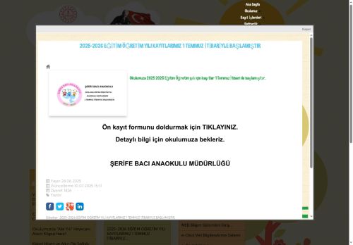 Şerife Bacı Anaokulu - BOLU / MERKEZ