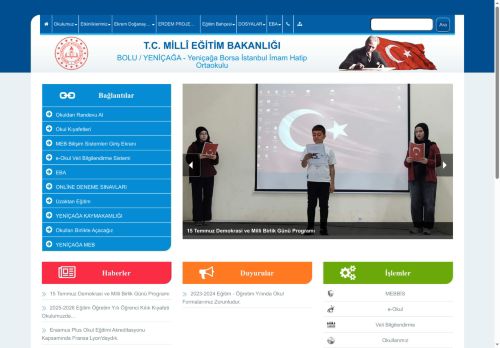 Yeniçağa Borsa İstanbul İmam Hatip Ortaokulu - BOLU / YENİÇAĞA