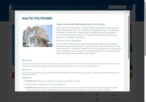 Gemlik Daniş Ekim Öğretmenevi ve Akşam Sanat Okulu Müdürlüğü - BURSA / GEMLİK