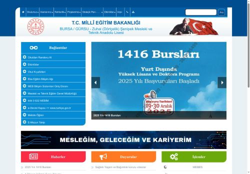 Zuhal (Dörtçelik) Şenipek Mesleki ve Teknik Anadolu Lisesi - BURSA / GÜRSU