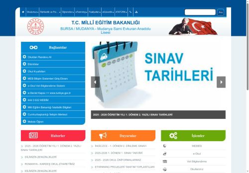 Mudanya Sami Evkuran Anadolu Lisesi - BURSA / MUDANYA