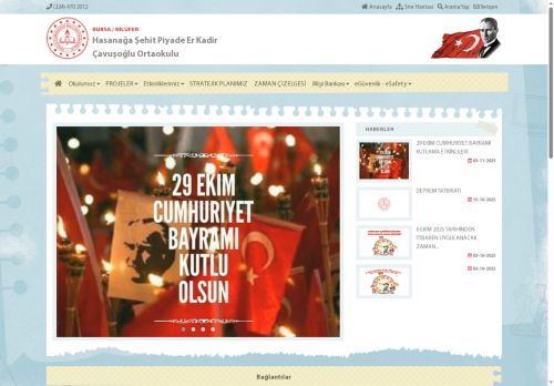 Hasanağa Şehit Piyade Er Kadir Çavuşoğlu Ortaokulu - BURSA / NİLÜFER