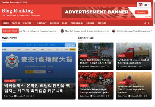 Blog Ranking - Find Latest News, Top Headlines, Live Updates
