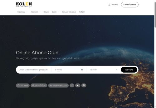KOLEN Enerji | Dünyanın Enerjisi
