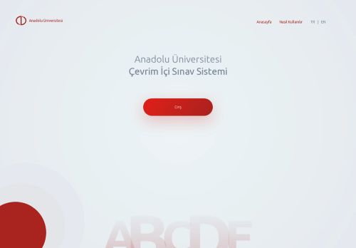 Anadolu Üniversitesi Çevrimiçi Sınav Sistemi