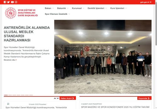 SPOR EĞİTİMİ DAİRESİ BAŞKANLIĞI