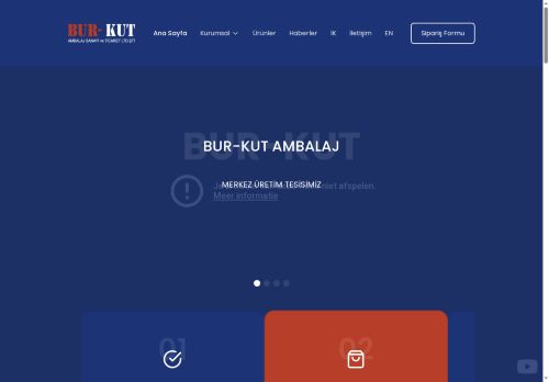 BUR-KUT Ambalaj, Koli, Kutu, Ondüle Köşebent, Kalıplı ve Özel Tasarımlı Kutu, Seperatör ve Ara Bölmeler BURSA / TÜRKİYE