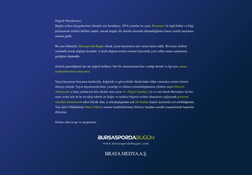 Bursasporda Bugün