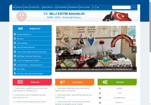 Büyükçiğli İlkokulu - ENERJİ DOSTU MAVİ YEŞİL OKUL PROJESİ KAPSAMINDA SEMİNER