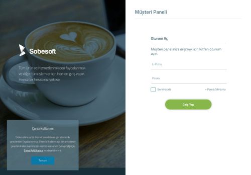 Sobesoft Müşteri Destek Paneli - Giriş Yap