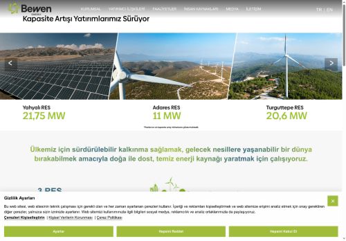 Yenilenebilir Enerji Kaynakları - BEWEN Enerji A.Ş.