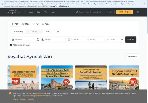 Shop & Fly - Tatilinizi Shop & Fly Seyahat İle Planlayın