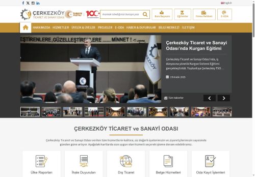 Çerkezköy Ticaret ve Sanayi Odası Resmi İnternet Sitesi