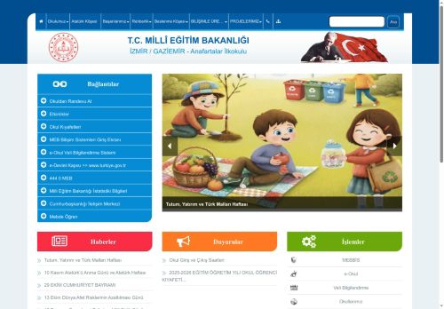 Anafartalar İlkokulu - Enerji Dostu Mavi Yeşil Okul Atık Ambalaj Toplama Yarışması