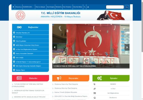 19 Mayıs İlkokulu - ENERJİ DOSTU MAVİ YEŞİL OKUL PROJESİ