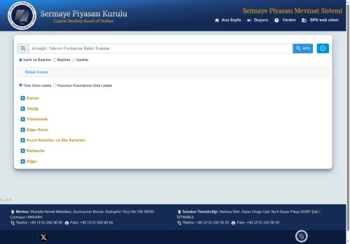 Mevzuat Sistemi - Sermaye Piyasası Kurulu