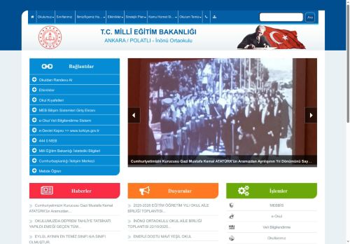 İnönü Ortaokulu - ENERJİ DOSTU MAVİ YEŞİL OKUL