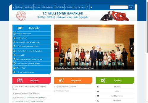 Halitpaşa İmam Hatip Ortaokulu - Çevre Okur Yazarı Yetiştirme Projesi Çalıştayı' na katılım sağladık.