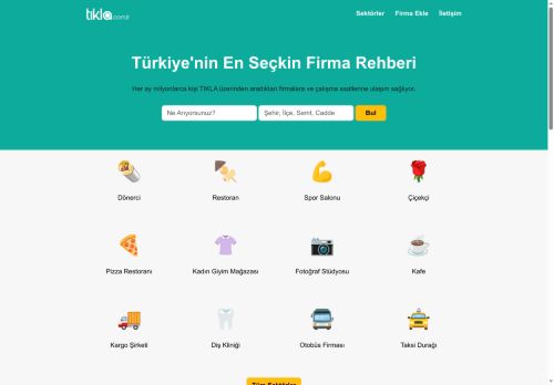 FİRMALAR, KURUMLAR, KURULUŞLAR - TIKLA - FİRMA REHBERİ