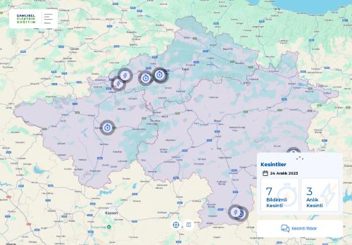 ÇEDAŞ Elektrik Kesinti Haritası