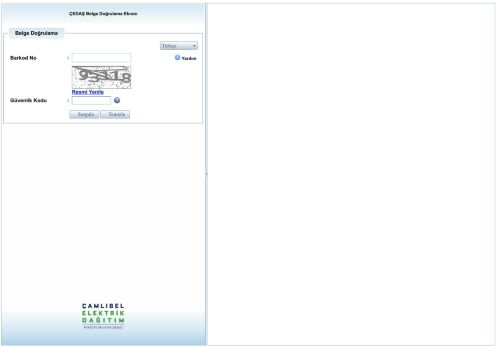 ÇEDAŞ Belge Doğrulama Ekranı