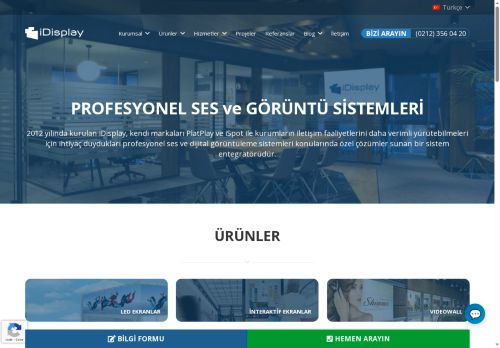 Profesyonel Ses ve Görüntü Sistemleri - iDisplay