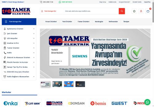 Tamer Elektrik Online Satış | Güvenilir Elektrik Ürünleri