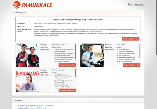 Pamukkale Turizm İş Başvuru Sistemi