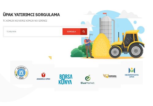 ÜPAK Yatırımcı Sorgulama Ekranı