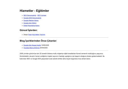 Eticaret yazılımları sunarız - SEO - Google ADS