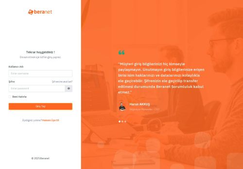 Beranet Müşteri Paneli
