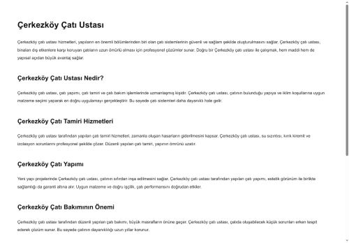 Çerkezköy Çatı Ustası | Profesyonel Çatı Tamiri ve Yapımı