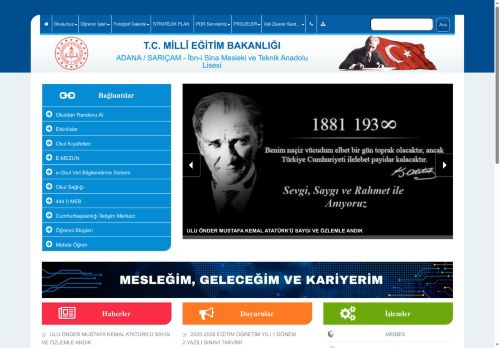 İbn-i Sina Mesleki ve Teknik Anadolu Lisesi - ADANA / SARIÇAM