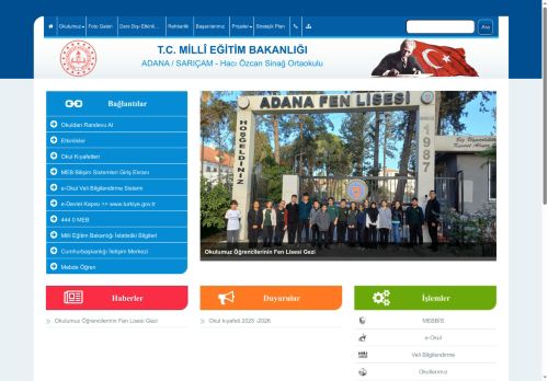 Hacı Özcan Sinağ Ortaokulu - ADANA / SARIÇAM