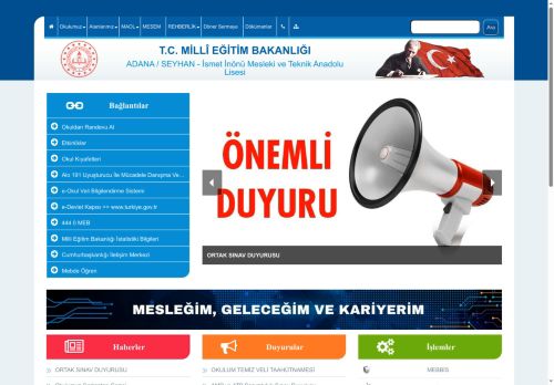 İsmet İnönü Mesleki ve Teknik Anadolu Lisesi - ADANA / SEYHAN