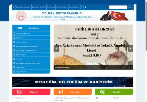 Aziz Sancar Mesleki ve Teknik Anadolu Lisesi - ADANA / YÜREĞİR