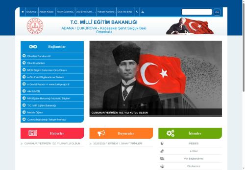 Kabasakal Şehit Selçuk Beki Ortaokulu - ADANA / ÇUKUROVA