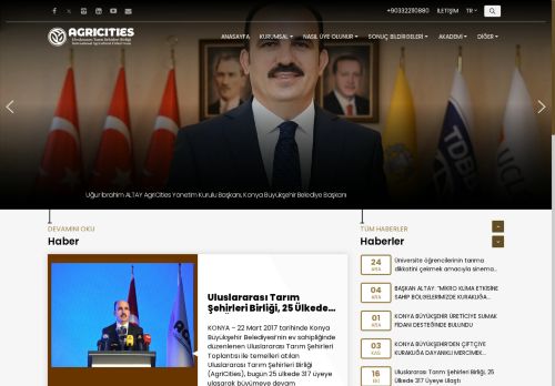 Agricities Uluslararası Tarım Şehirleri Birliği Web Sitesi