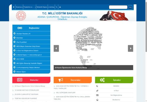 Öğretmen Zeynep Erdoğdu Ortaokulu - ADANA / ÇUKUROVA