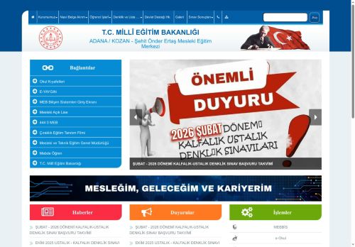 Şehit Önder Ertaş Mesleki Eğitim Merkezi - ADANA / KOZAN