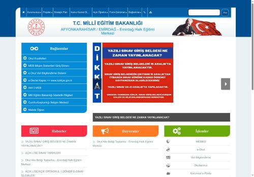 Emirdağ Halk Eğitimi Merkezi - AFYONKARAHİSAR / EMİRDAĞ