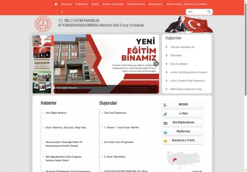 Mehmet Akif Ersoy Ortaokulu - AFYONKARAHİSAR / EMİRDAĞ