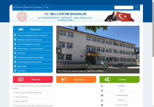 Metin-Zülbiye Sarı Anadolu Lisesi - AFYONKARAHİSAR / EMİRDAĞ