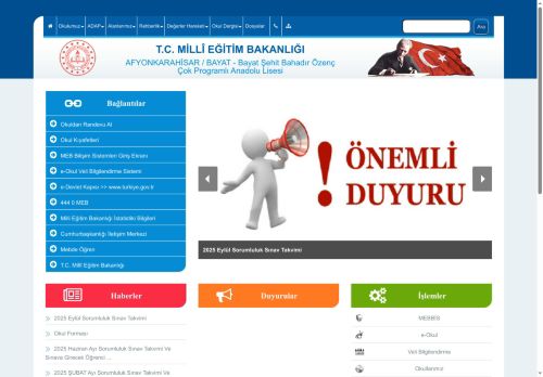 Bayat Şehit Bahadır Özenç Çok Programlı Anadolu Lisesi - AFYONKARAHİSAR / BAYAT