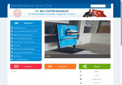 Taşağıl 100. Yıl İlkokulu - AFYONKARAHİSAR / BOLVADİN