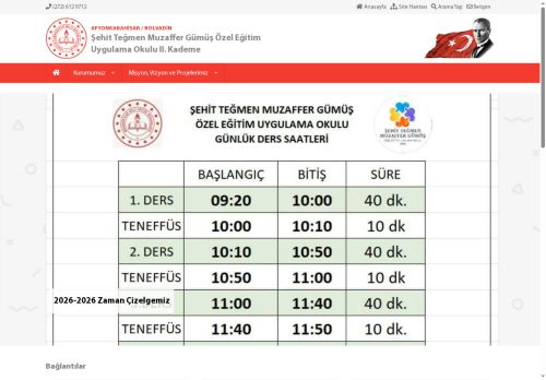 Şehit Teğmen Muzaffer Gümüş Özel Eğitim Uygulama Okulu II. Kademe - AFYONKARAHİSAR / BOLVADİN